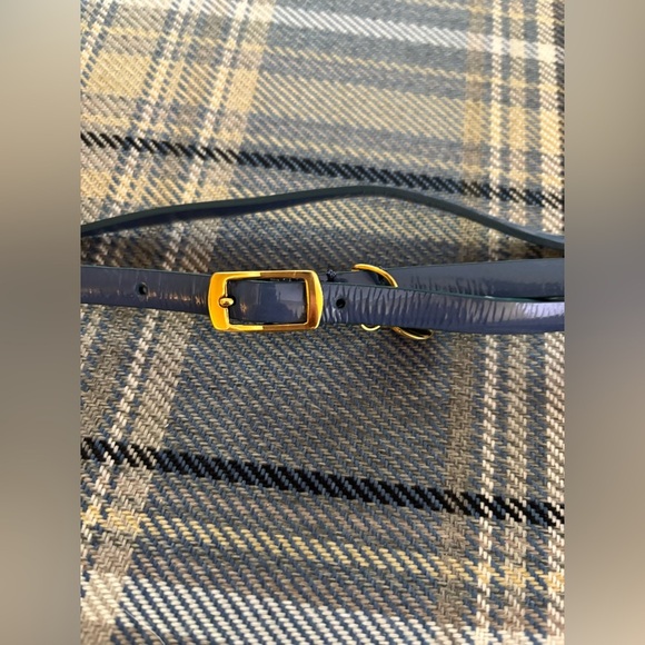 STELLA MCCARTNEY Vegan Leather Thin Blue Belt display picture 3